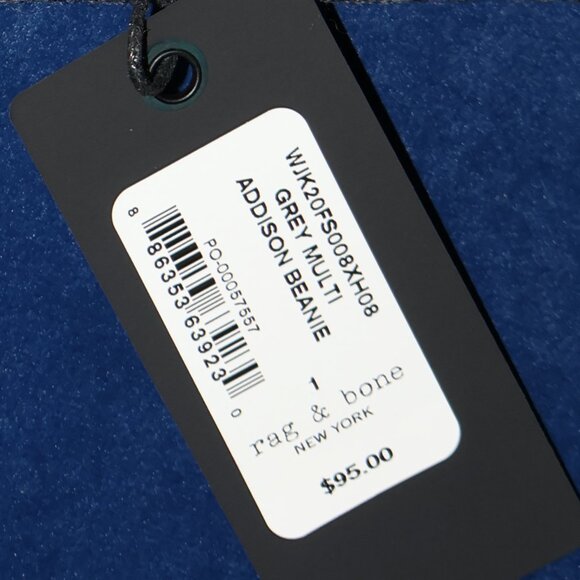 NEW Rag and Bone New York Gray Knit Beanie Hat Unisex - Picture 6 of 6